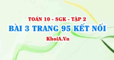 Bài 3 trang 95 Toán 10 Kết nối tri thức Tập 2